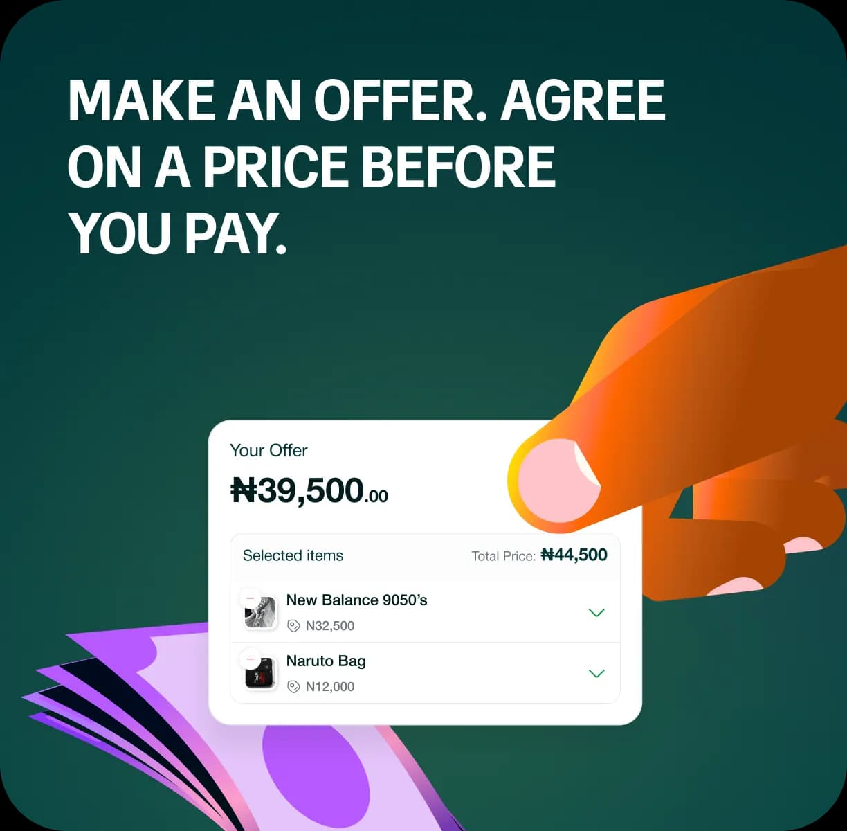 Make an offer. Agree on a price before you pay